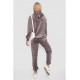 Спорт костюм женский велюровый, цвет мокко, 241R060
