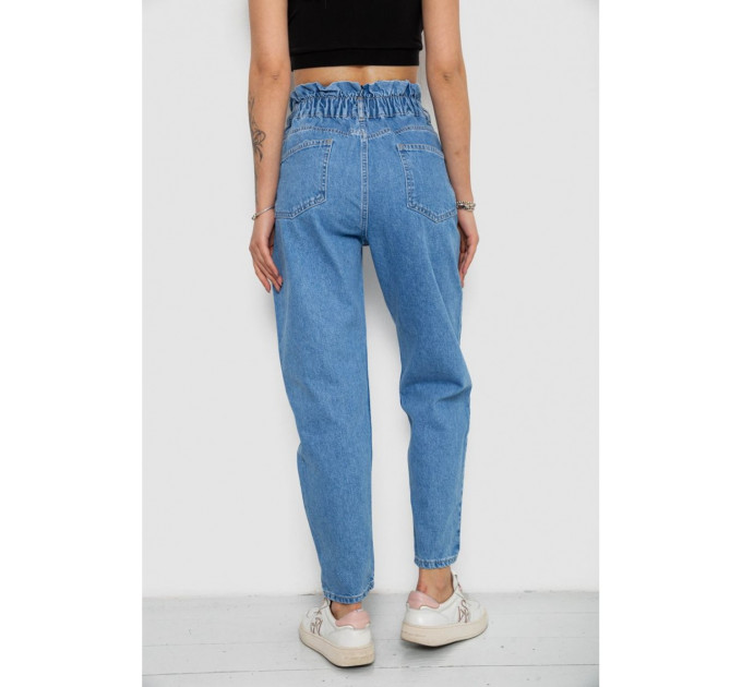 Джинси жіночі Mom-fit, колір блакитний, 244R1573