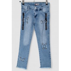 Джинсы для девочек -уценка, цвет голубой, 247R10050-U-14