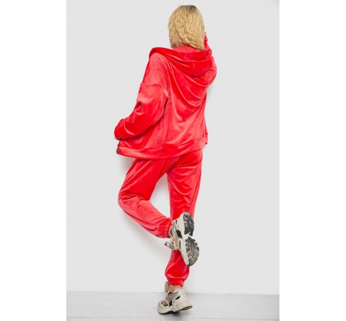 Спортивный костюм женский велюровый, цвет коралловый, 238R107 оптом