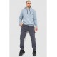 Спорт брюки мужские карго на флисе, цвет темно-серый, 241R0651 оптом