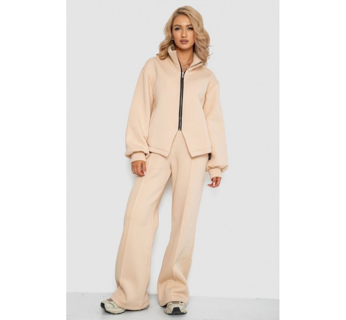 Костюм женский на флисе тринитка, цвет светло-бежевый, 102R7726.