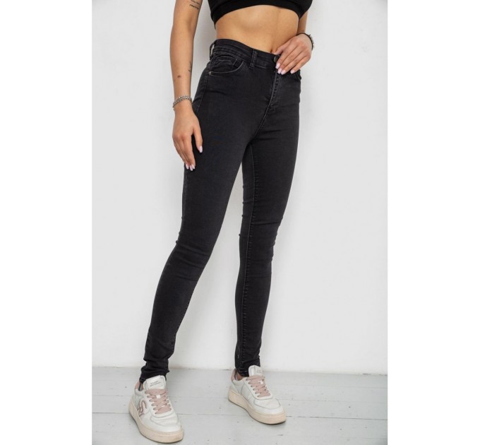 Джинсы женские Skinny -уценка, цвет черный, 182R4296-U