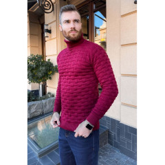 Свитер мужской, цвет бордовый, 161R602