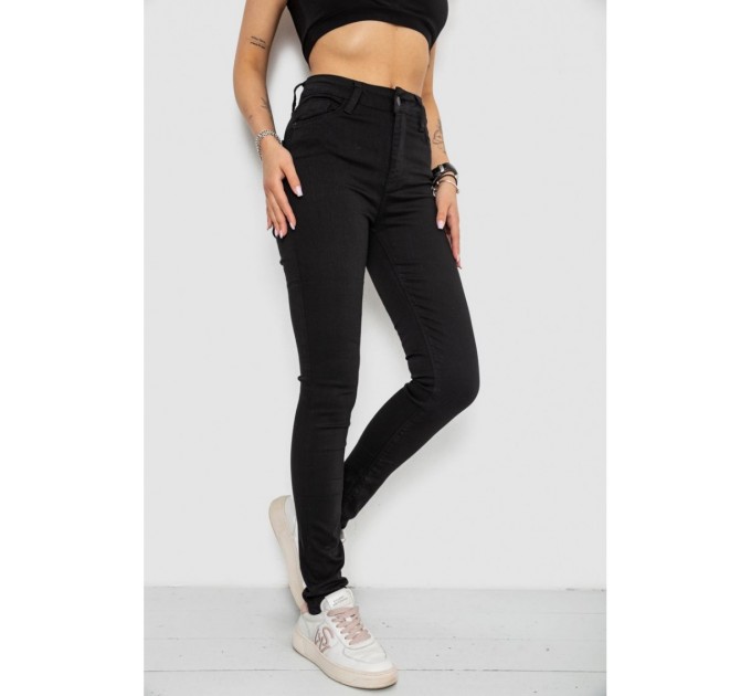 Джинси жіночі Skinny, колір чорний, 182R3394