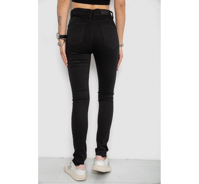 Джинси жіночі Skinny, колір чорний, 182R3394
