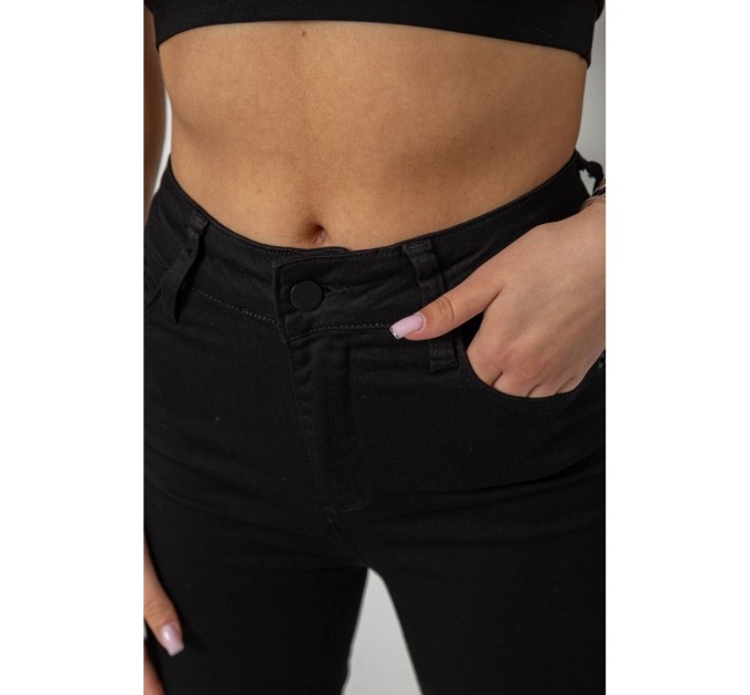 Джинси жіночі Skinny, колір чорний, 182R3394