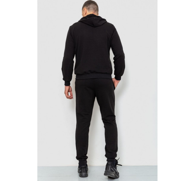 Спорт костюм мужской двунитка, цвет черный, 119R200-1
