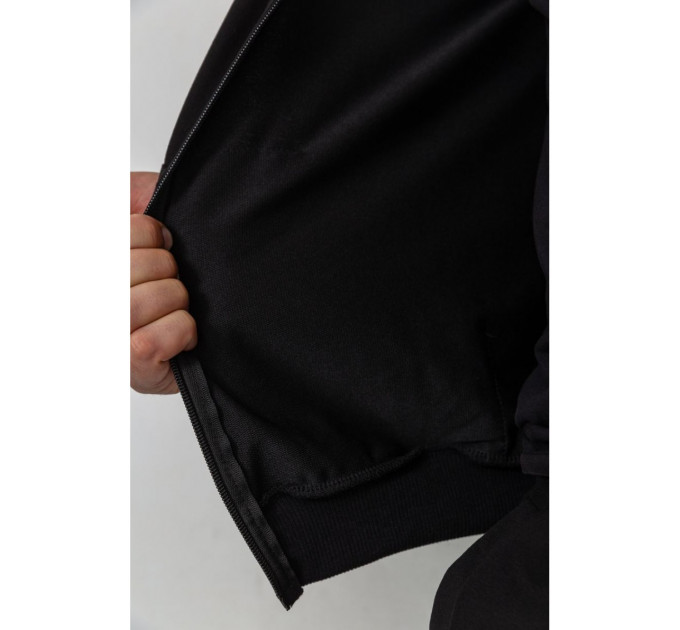 Спорт костюм мужской двунитка, цвет черный, 119R200-1