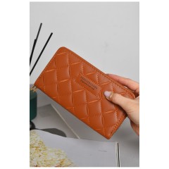 Гаманець жіночий з екошкіри коричневого кольору 172997L