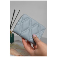 Кошелек женский из экокожи голубого цвета 172960L