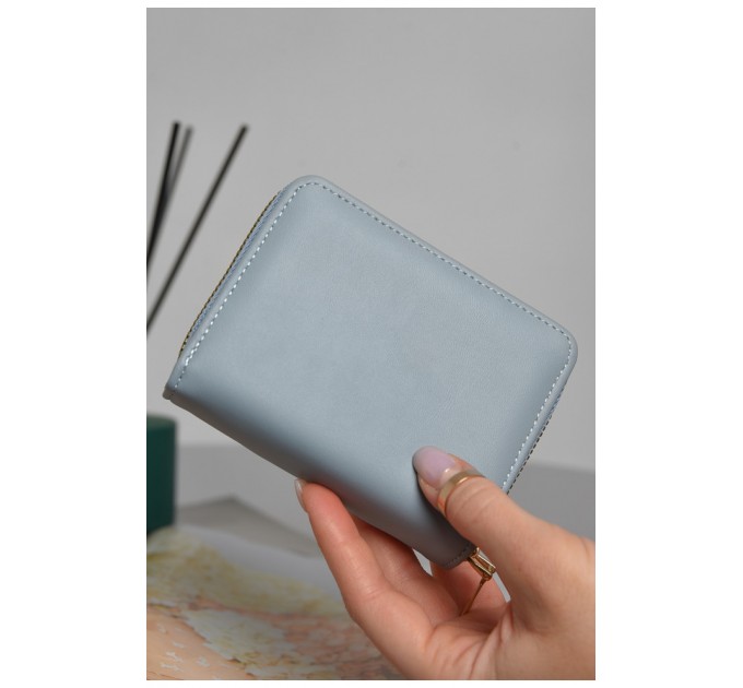 Кошелек женский из экокожи голубого цвета 172960L