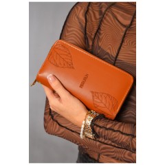 Кошелек женский из экокожи коричневого цвета 193623L