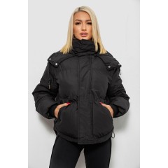 Куртка жіноча зимова коротка, колір чорний, 244R983