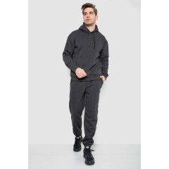 Спорт костюм чоловічий на флісі, колір темно-сірий, 190R235