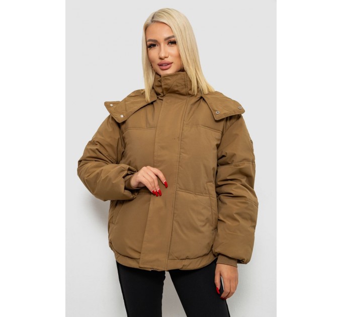 Куртка жіноча зимова коротка, колір хакі, 244R983
