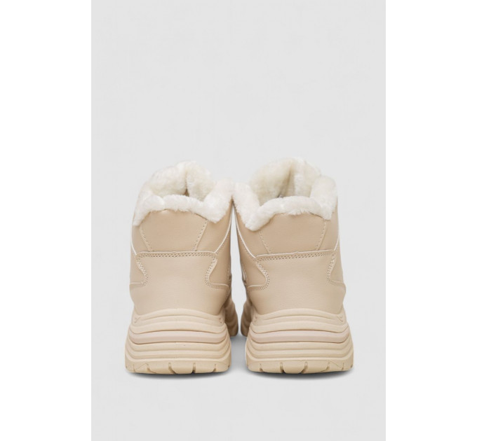 Кросівки жіночі зимові на хутрі, колір бежевий, 248RDM06