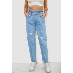 Джинси жіночі Mom-fit, колір блакитний, 244R1601S20-LZ