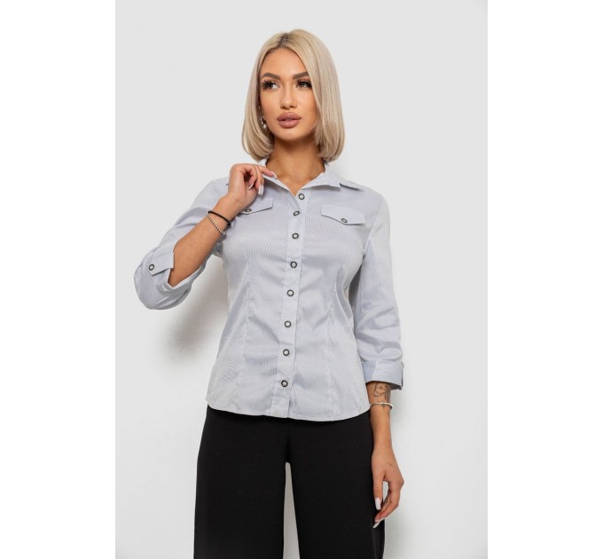 Сорочка класична в смужку, колір сірий, 230R643