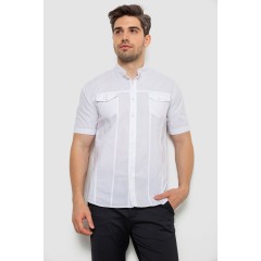 Сорочка чоловіча однотонна, колір білий, 214R6917-2