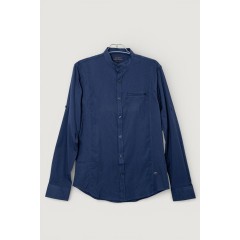 Сорочка чоловіча однотонна, колір синій, 186R6919