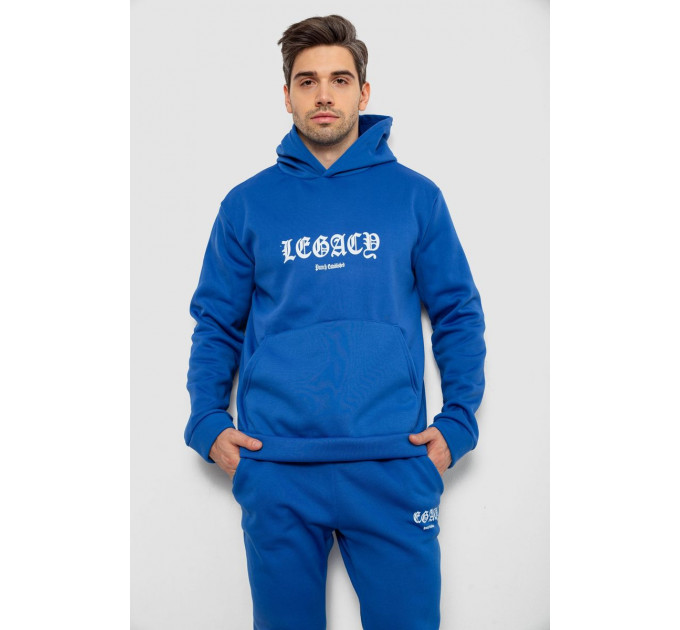 Спортивний костюм чоловічий на флісі, колір електрик, 238R57046