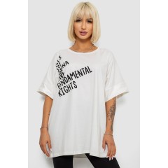 Футболка жіноча з принтом, колір молочний, 244R4001