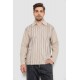 Кофта чоловіча на блискавці в смужку, колір світло-бежевий, 238R123