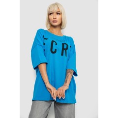 Футболка жіноча з принтом, колір блакитний, 244R3008-1
