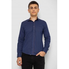Сорочка чоловіча з принтом, колір синій, 214R7031