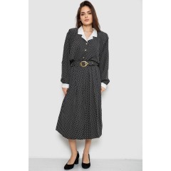 Костюм жіночий класичний у горох, колір чорно-білий, 167R3001