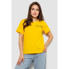 Футболка жіноча з принтом, колір жовтий, 244R2369-5