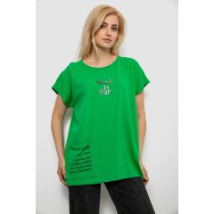 Футболка жіноча з принтом, колір зелений, 244R3017