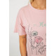 Футболка жіноча з принтом, колір персиковий, 221R2813