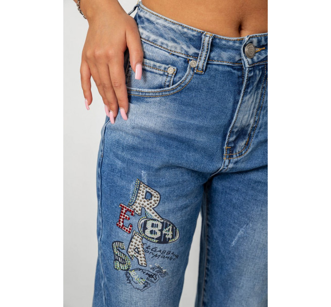 Джинси жіночі MOM, колір синій, 244R7031