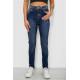 Джинси жіночі однотонні Skinny, колір синій, 244R11989