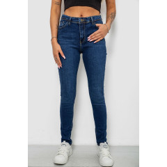 Джинси жіночі однотонні Skinny, колір темно-синій, 244R2001-B