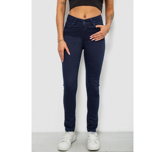 Джинси жіночі однотонні Skinny, колір синій, 244R253-10