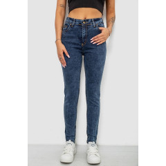 Джинси жіночі однотонні Skinny, колір синій, 244R1268