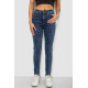 Джинси жіночі однотонні Skinny, колір синій, 244R1268