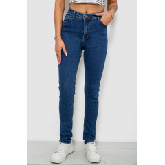 Джинси жіночі однотонні Skinny, колір синій, 244R2001-B