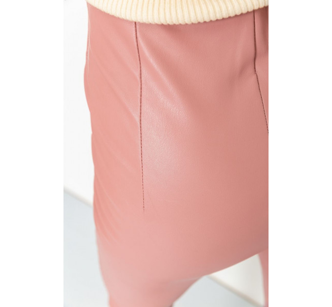 Лосини жіночі шкірозамінник, колір пудровий, 164R81