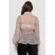 Блуза жіноча з принтом шифонова, колір сірий, 230R1502