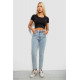 Джинси жіночі однотонні Skinny, колір блакитний, 244R1743S21