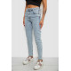 Джинси жіночі однотонні Skinny, колір блакитний, 244R1743S21