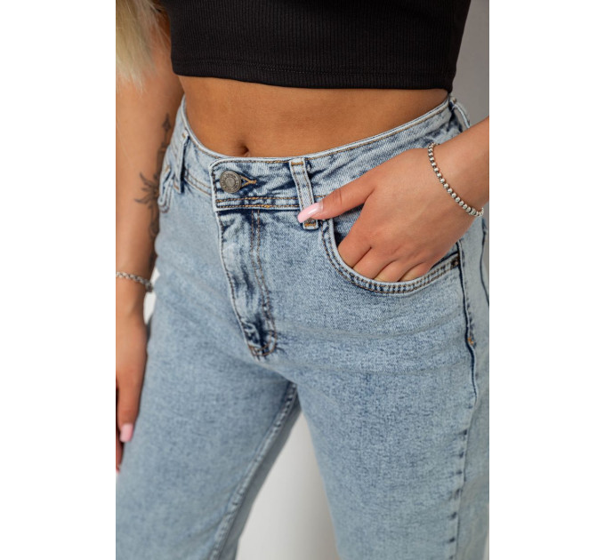 Джинси жіночі однотонні Skinny, колір блакитний, 244R1744S21