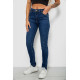 Джинси жіночі однотонні Skinny, колір темно-синій, 244R2001-B