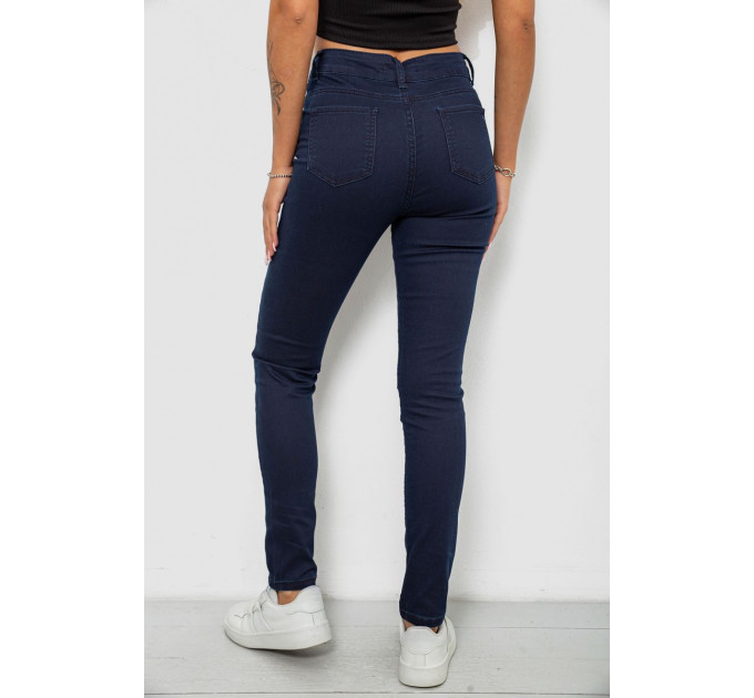 Джинси жіночі однотонні Skinny, колір синій, 244R253-10