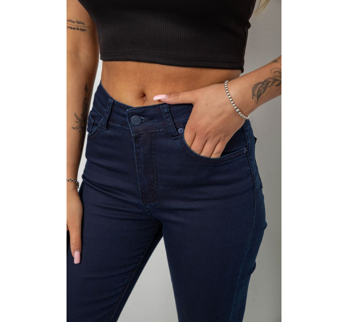 Джинси жіночі однотонні Skinny, колір синій, 244R253-10