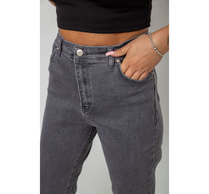 Джинси жіночі однотонні Skinny, колір сірий, 244R6084